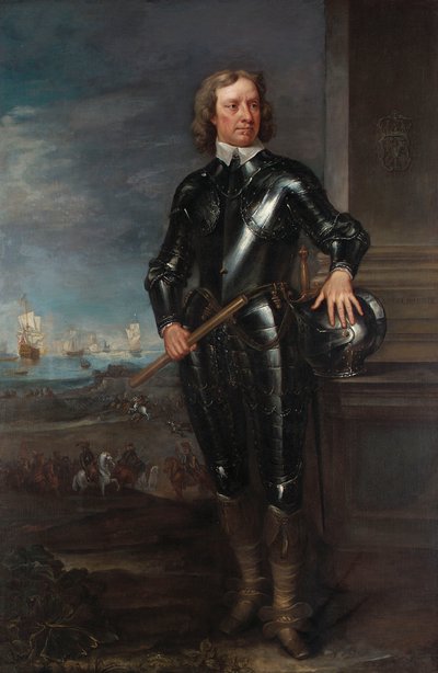 Porträtt av Oliver Cromwell av English School
