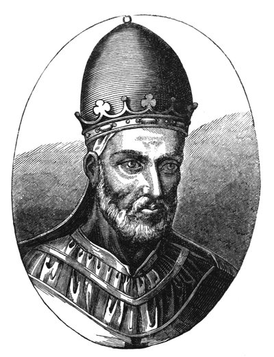 Porträtt av påven Honorius III (d.1227) illustration från 