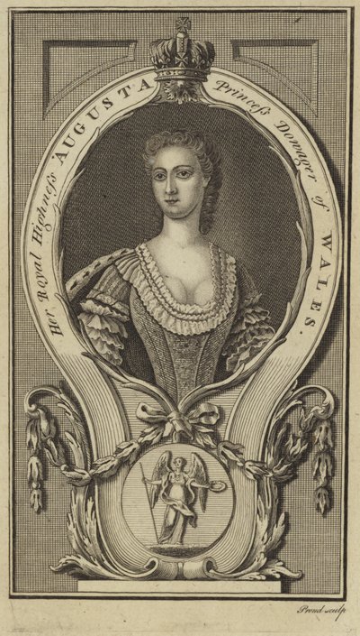 Porträtt av prinsessan Augusta av Saxe-Gotha-Altenburg av English School