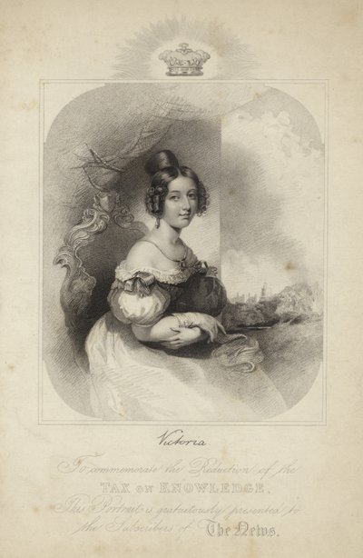 Porträtt av drottning Victoria av English School