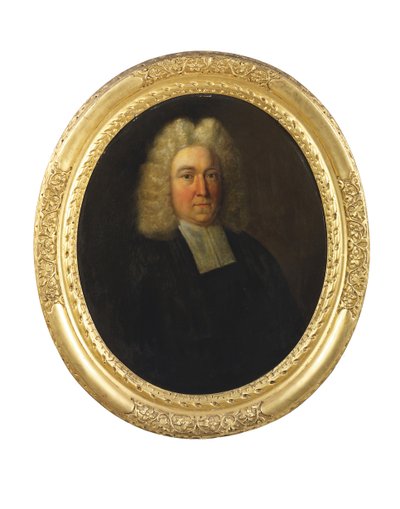 Porträtt av pastor Joseph Cookson, tidigt 1700-tal (olja på duk) av English School