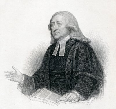 Porträtt av pastor John Wesley A. M., 1800-talet av English School