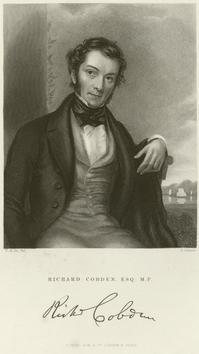 Porträtt av Richard Cobden av English School