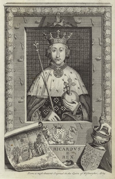 Porträtt av Richard II av England av English School
