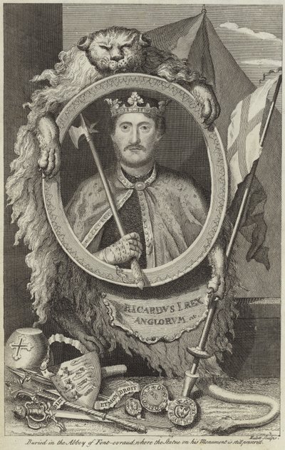 Porträtt av Richard I av England av English School