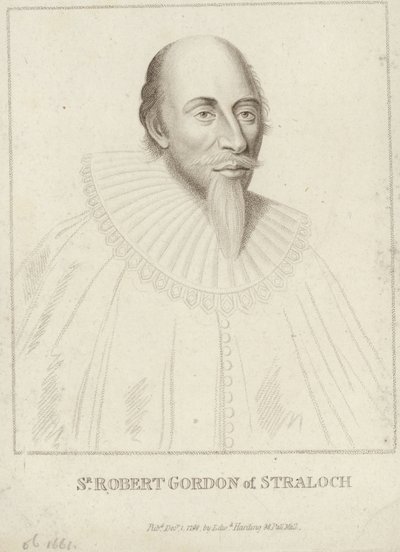 Porträtt av Robert Gordon av Straloch av English School