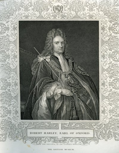 Porträtt av Robert Harley, förste earl av Oxford (1671-1724) av English School