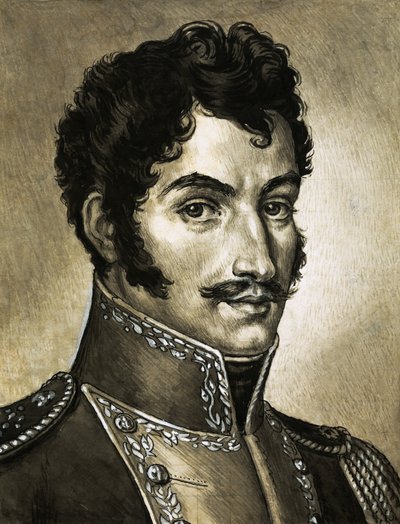Porträtt av Simon Bolivar av English School