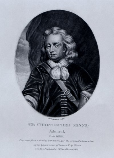 Porträtt av Sir Christopher Minns, från "Characters Illustrious in British History", av Richard Earlom och Charles Turner, 1815 av English School