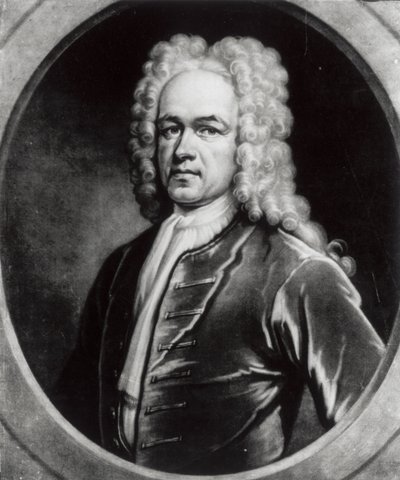 Porträtt av Sir John Blunt (ca 1665-1733) (bw-foto) av English School
