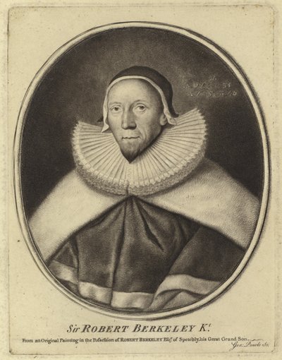 Porträtt av Sir Robert Berkeley av English School