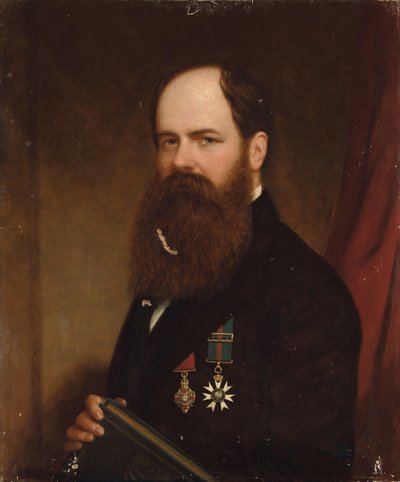 Porträtt av Sir Walter Lawry Buller, N.Z.C., K.C.M.G., F.R.S. av English School