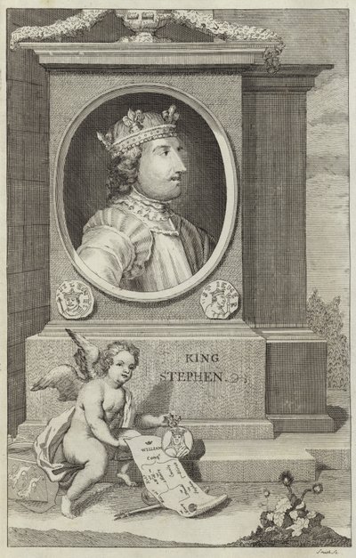 Porträtt av Stephen av England av English School