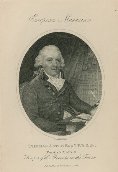 Porträtt av Thomas Astle av English School