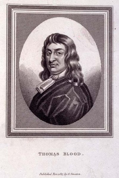 Porträtt av Thomas Blood (ca 1618-80), pub. av G. Smeeton av English School