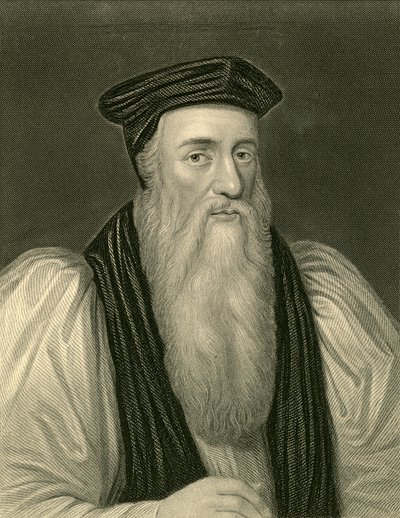 Porträtt av Thomas Cranmer av English School