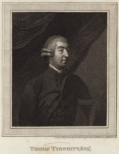 Porträtt av Thomas Tyrwhitt av English School