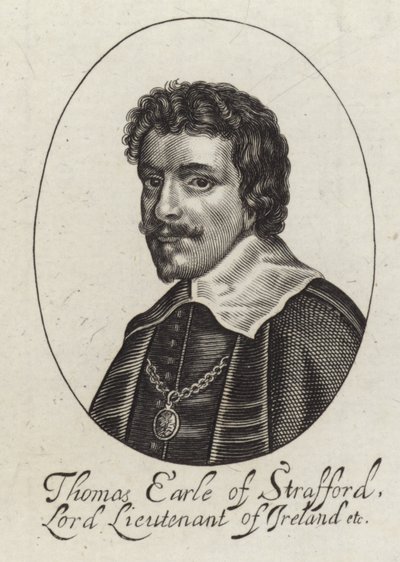 Porträtt av Thomas Wentworth av English School
