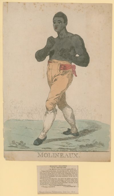 Porträtt av Tom Molineaux av English School