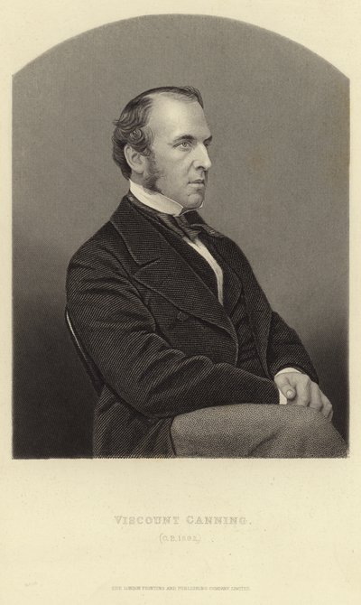 Porträtt av Viscount Canning av English School