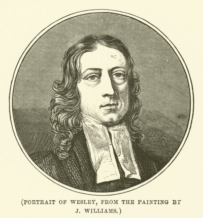 Porträtt av Wesley, från målningen av J Williams (gravyr) av English School