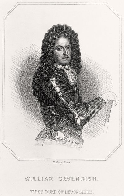 Porträtt av William Cavendish, 1:e hertig av Devonshire, 1835 av English School