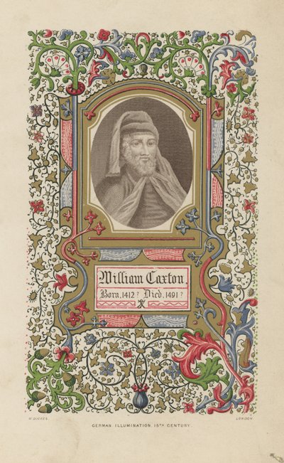 Porträtt av William Caxton av English School