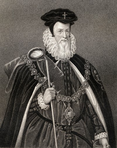 Porträtt av William Cecil (1520-98) Lord Burghley, från "Lodge