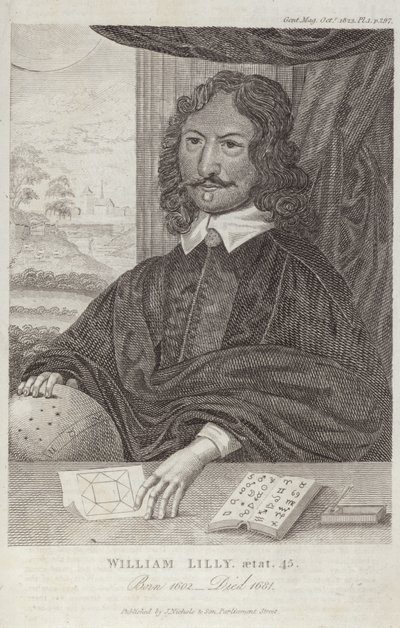 Porträtt av William Lilly av English School