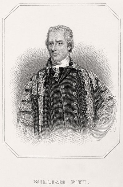 Porträtt av William Pitt, 1835 av English School