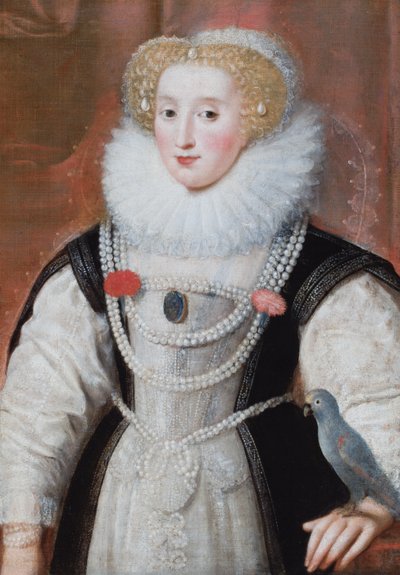 Porträtt av en Lady Knollys, grevinna, som sägs vara Letitia av Leicester av English School