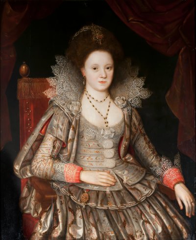 Porträtt av en dam, ca 1612 av English School