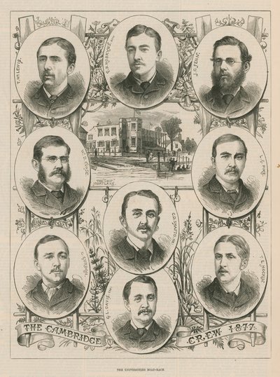 Porträtt av 1877 års Cambridge-besättning av English School