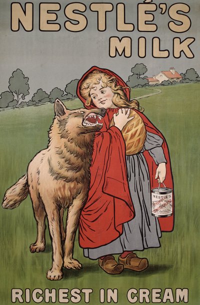 Affisch som reklamerar Nestles mjölk, 1900 av English School