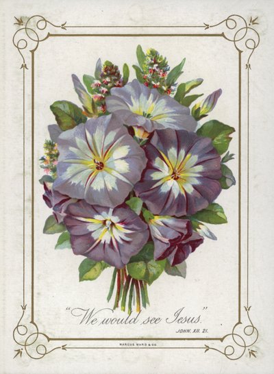 Posy av blommor av English School