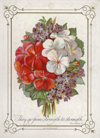 Posy av blommor av English School