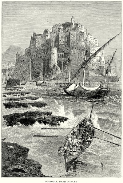 Pozzuoli, nära Neapel (gravyr) av English School