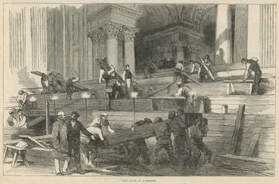 Förberedelser i St Pauls Cathedral för begravningen av hertigen av English School