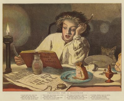 Förbereder sig för en mardröm (chromolitho) av English School