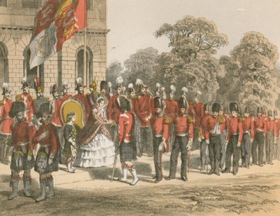 Presentation av Krimmedaljer av Hennes Majestät, Horse Guards, London av English School