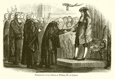 Presentation av en adress till William III. vid Oxford av English School