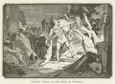 Priams död vid Pyrrhus hand av English School