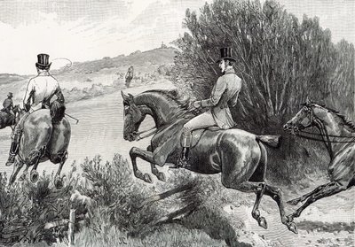 Prince Albert Hunting nära Belvoir Castle av English School