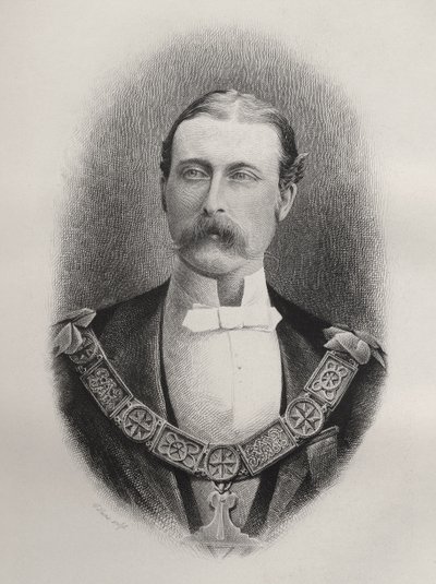 Prins Arthur William Patrick, hertig av Connaught och Strathearn, graverad av C. Laurie, från 