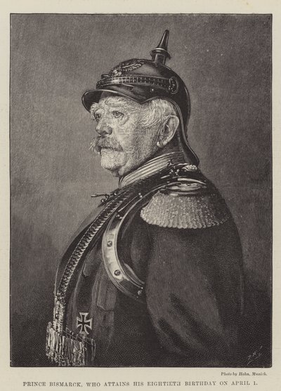 Prins Bismarck, som fyller 80 år den 1 april (gravyr) av English School