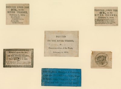 Tryckta souvenirer från frostmässan 1814 av English School
