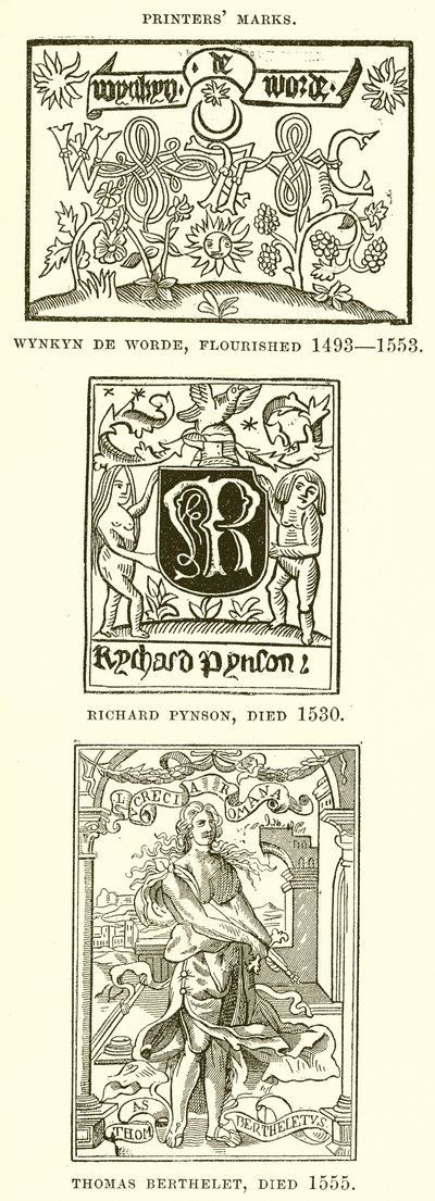 Skrivare märken av English School