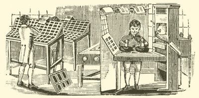 Tryckeri (träsnitt) av English School