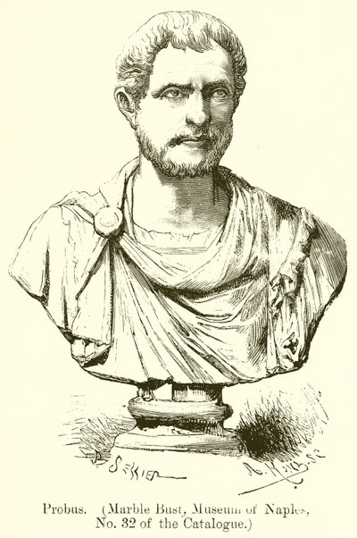 Probus. (Marmorbyst, Neapelmuseet, nr 32 i katalogen) (gravyr) av English School