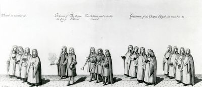 Procession vid kröningen av Jakob II, 1687 av English School